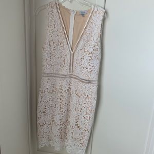 White Lace Cocktail Dress